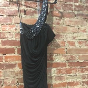 Iced Out One Shoulder Plus Size Dress